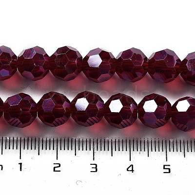 Electroplate Transparent Glass Beads Strands EGLA-A035-T10mm-A02-1