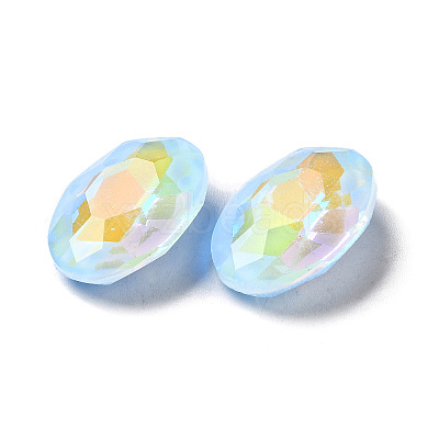 Mocha Fluorescent Style Glass Rhinestone Cabochons GGLA-M005-01B-211MK-1