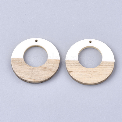 Resin & Walnut Wood Pendants RESI-S358-29B-M-1
