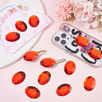 Flat Back Acrylic Rhinestone Cabochons GACR-GA0001-01-1