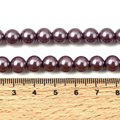 Eco-Friendly Dyed  Glass Pearl Round Beads Strands HY-A002-8mm-RB062-1