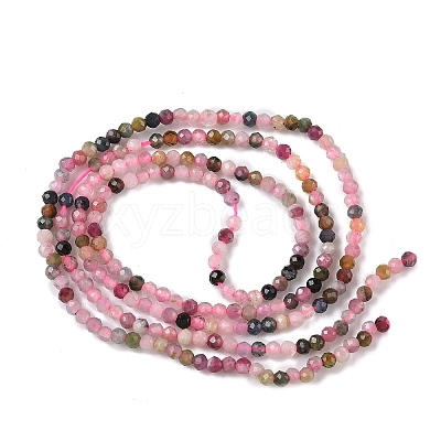 Natural Pink Tourmaline Beads Strands X-G-F596-06-2mm-1