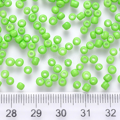 8/0 Baking Paint Glass Round Seed Beads SEED-S036-01B-16-1