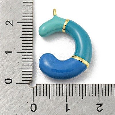 Brass Enamel Pendants KK-E093-03G-C-1