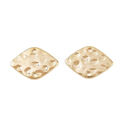 Brass Textured Geometric Connector Charms X-KK-B137-10G-02-1