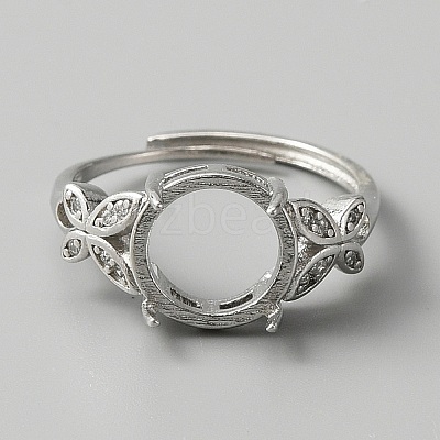 Adjustable Brass Solitaire Ring Settings FIND-WH0120-63D-1