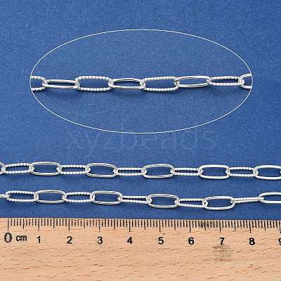 925 Sterling Silver Paperclip Link Alternating Twist Chains STER-NH0001-82S-1