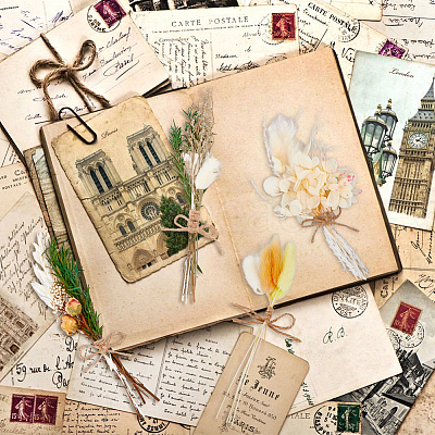 8Pcs 8 Style Mini Dried Flower Bouquet AJEW-HY0001-33-1