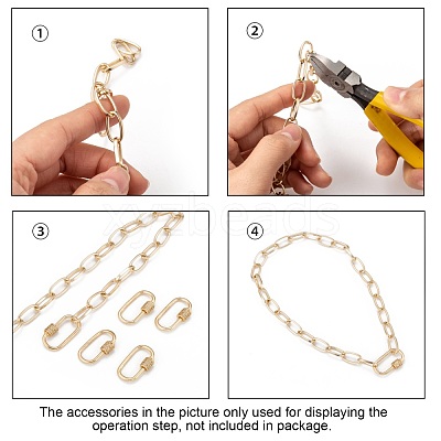 Brass Micro Pave Clear Cubic Zirconia Screw Carabiner Lock Charms ZIRC-T010-10-1