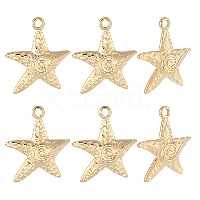 6Pcs 304 Stainless Steel Pendants STAS-BBC0008-23-1