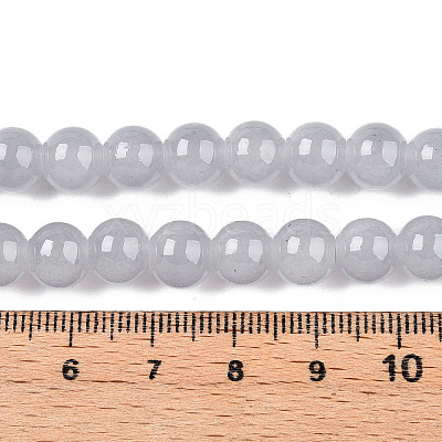 Baking Paint Imitation Jade Glass Round Bead Strands DGLA-Q021-8mm-43-1