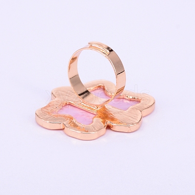 Adjustable Resin Palette Rings LS-MRMJ-WH0060-74B-1