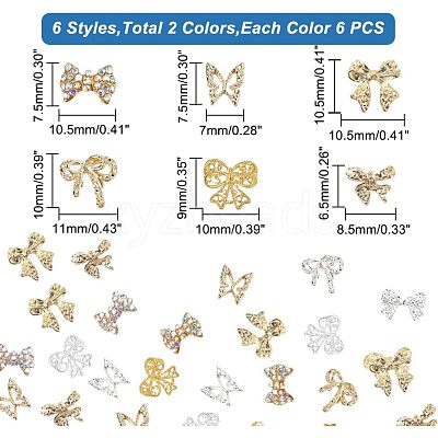72Pcs 12 Style Nail Art Decoration MRMJ-FH0001-17-1