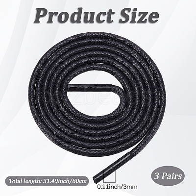 Round Waxed Cord Shoelace String OCOR-WH20007-225A-01-1