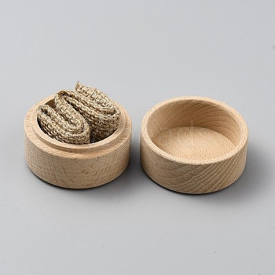 Column Wooden Ring Display Box CON-WH0095-112-1
