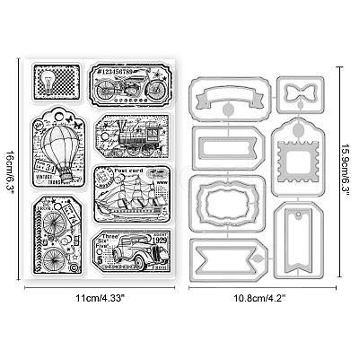 1 Sheet PVC Plastic Clear Stamps DIY-GL0004-73-1