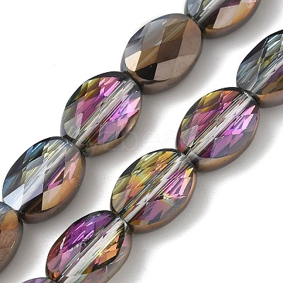 Electroplate Glass Beads Strands EGLA-L045-A-1