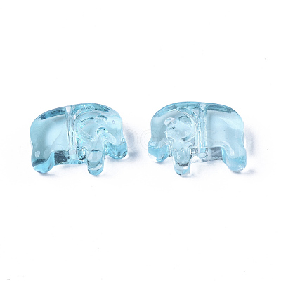 Transparent Spray Painted Glass Beads GLAA-T022-01-D02-1