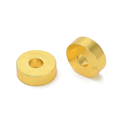 Flat Round Brass Beads KK-A276-06G-1