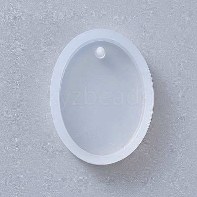 Oval Shape DIY Silicone Pendant Molds LS-AJEW-P038-01-1