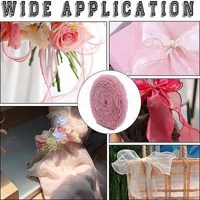 20 Yards Ruffled Nylon Elastic Lace Trim EW-WH0018-03A-1