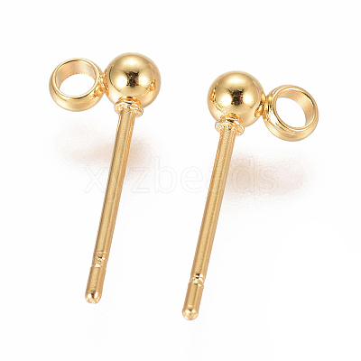 304 Stainless Steel Stud Earring Findings STAS-F227-18F-G-1