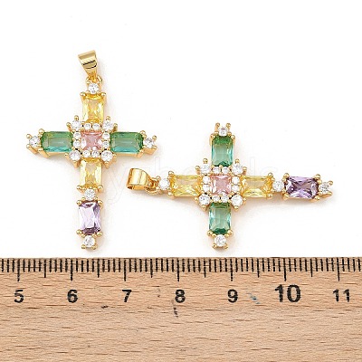 Brass with Cubic Zirconia Pendants LS-KK-L255-08G-1