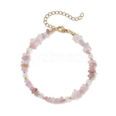 Natural Gemstone Chip Beaded Bracelets for Women BJEW-JB11742-1