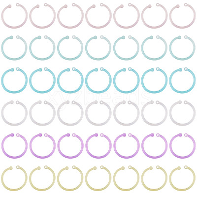 150Pcs 6 Colors Plastic Loose Leaf Book Binder Hinged Rings FIND-TA0010-54A-1