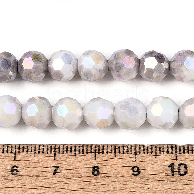 Anti-Tarnish Electroplate Glass Beads Strands X-EGLA-T021-8mm-15-01-1