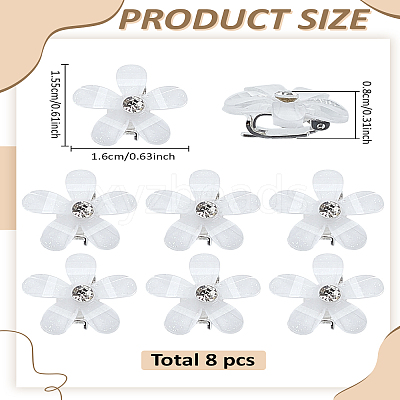 8Pcs Plastic Claw Hair Clips OHAR-LP0002-28-1