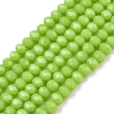 Opaque Solid Color Imitation Jade Glass Beads Strands EGLA-A044-P1mm-D30-1