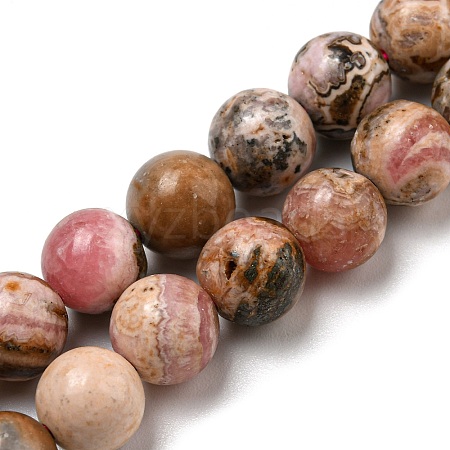 Natural Rhodonite Beads Strands G-R494-A12-03-1