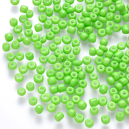 8/0 Baking Paint Glass Round Seed Beads SEED-C029-B-16-1