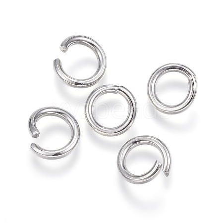 Non-Tarnish 304 Stainless Steel Open Jump Rings X-STAS-E113-10P-1