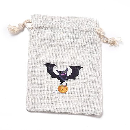 Halloween Cotton Cloth Storage Pouches LS-ABAG-M004-01G-1