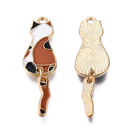 Eco-Friendly Alloy Enamel Pendants ENAM-T011-84C-NR-1