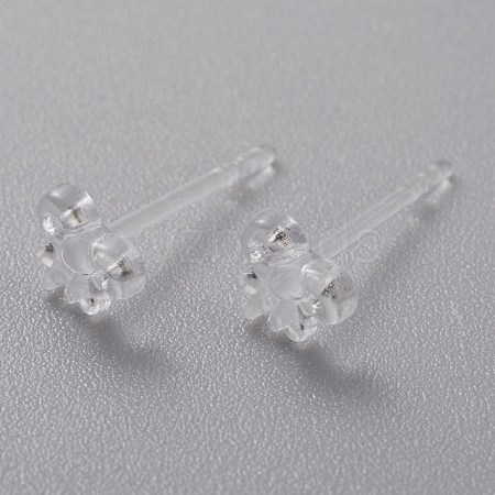 Eco-Friendly Plastic Stud Earrings EJEW-H120-01A-1