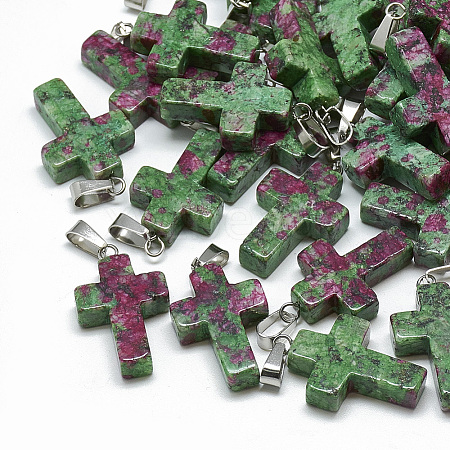 Natural Ruby in Zoisite Pendants G-T080-11-1