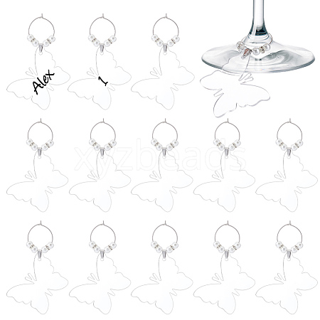 Acrylic Wine Glass Charms AJEW-AB00186-1