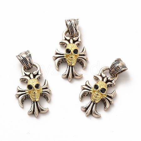 Rack Plating Brass Micro Pave Cubic Zirconia Pendants KK-K165-26-1