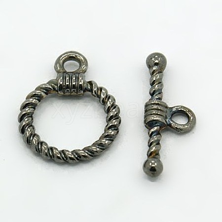 Tibetan Style Alloy Toggle Clasps LS-TIBE-EA9138Y-B-FF-1
