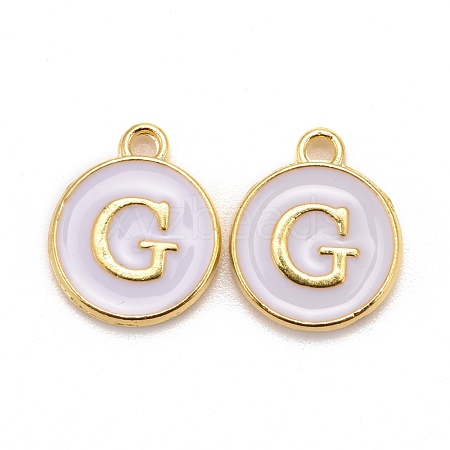 Golden Plated Alloy Charms X-ENAM-S118-01G-1