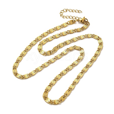 Ion Plating(IP)  304 Stainless Steel Lumachina Chain Necklaces NJEW-C060-01B-G-1