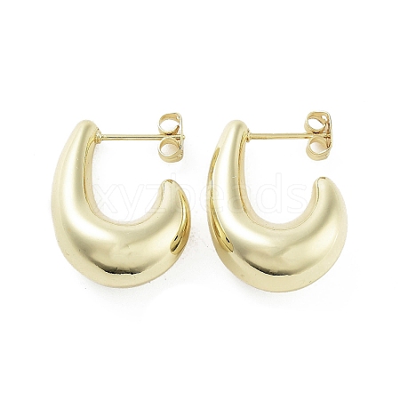 Brass Stud Earrings EJEW-Q811-14G-1