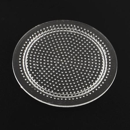 Flat Round Pegboards for 3x2.5mm Mini Fuse Beads DIY-Q009-06-1