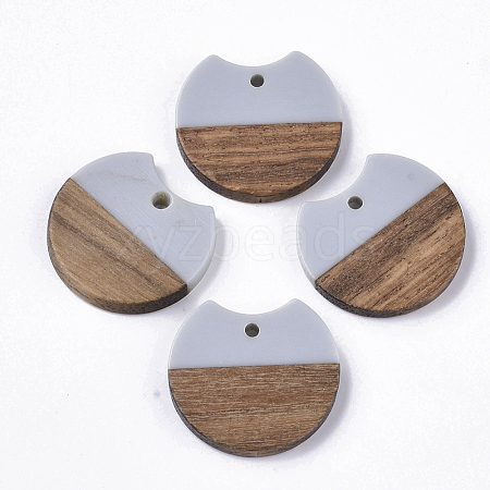 Resin & Walnut Wood Pendants RESI-T023-A-11L-1