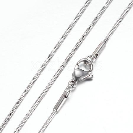 304 Stainless Steel Herringbone Chain Necklaces STAS-G083-23P-1