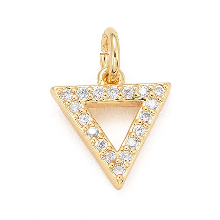 Eco-Friendly Brass Micro Pave Cubic Zirconia Pendants KK-M225-14G-1