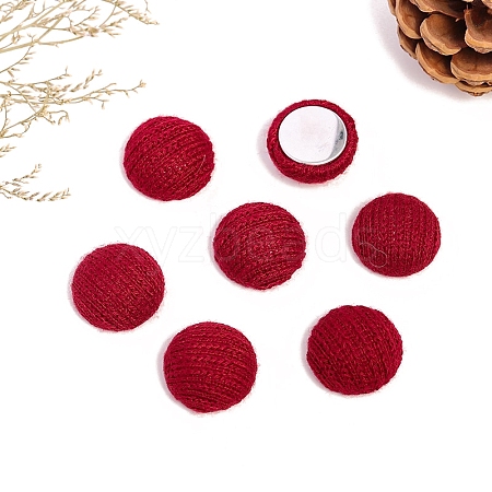 Half-Round Shape Woolen Fabric Cabochons PW-WG8053D-04-1